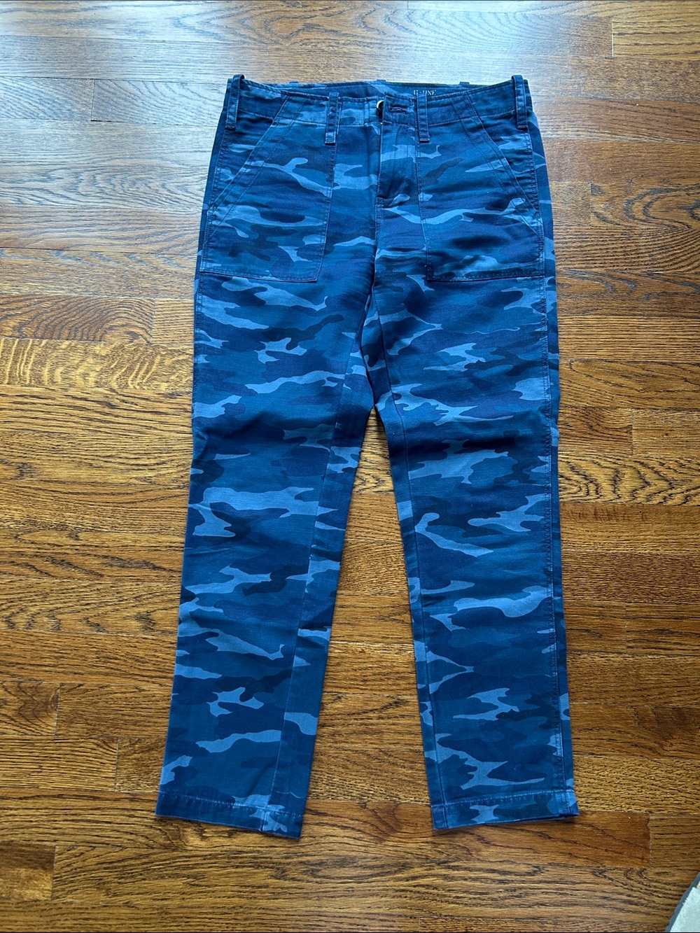 Women's Ankle Crop Camo Pants - Blue